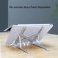 Folding Adjustable Steel Laptop Stand - Portable Ergonomic Multi Angle Desk Riser Lightweight Heat Dissipation Notebook Holder Mount